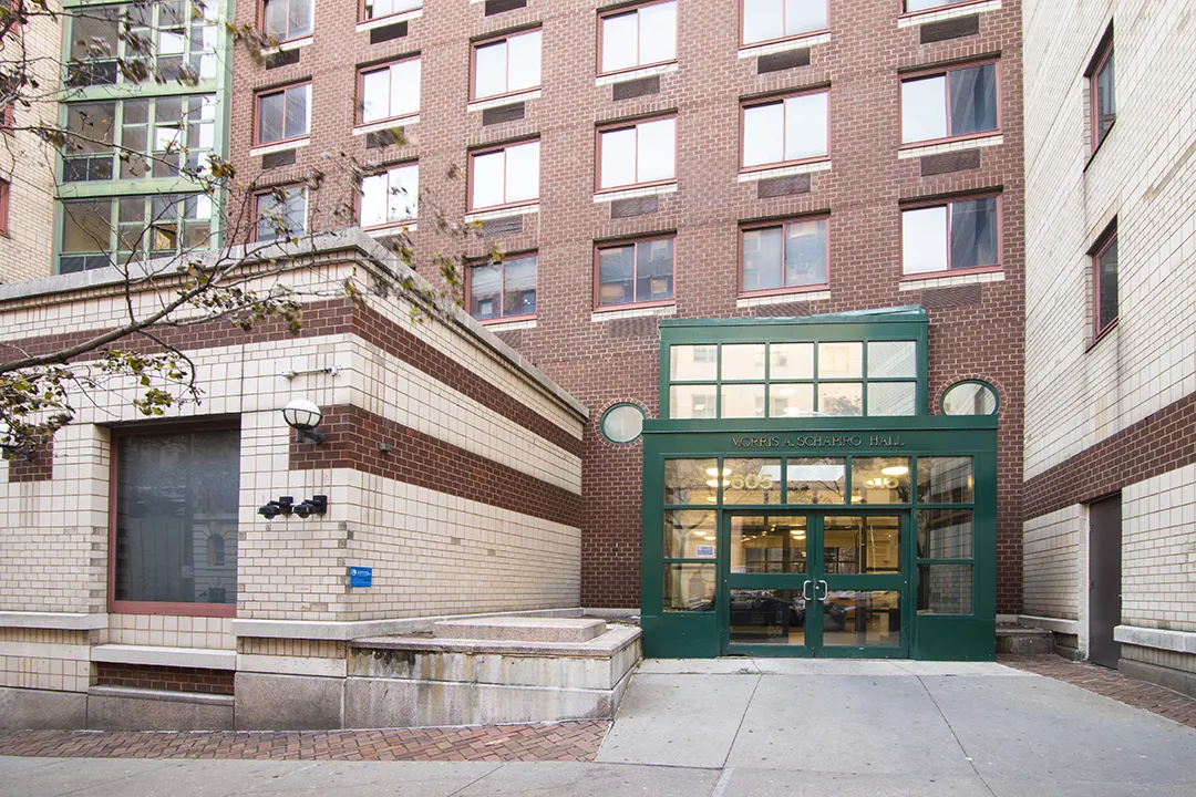 front entrance of Schapiro hall